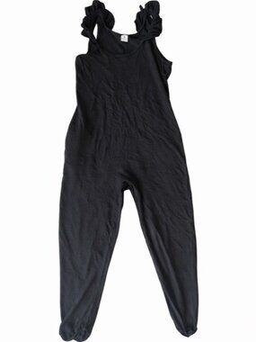 Smash + Tess Black Romper XS Ruffle Strap Stretch Jumpsuit